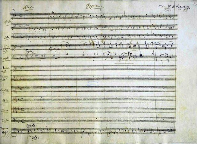 Manuscript Requiem d-Moll KV 626